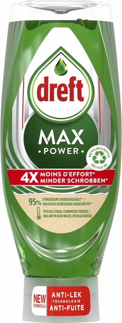 8x Dreft Max Power Afwasmiddel Original 640 ml