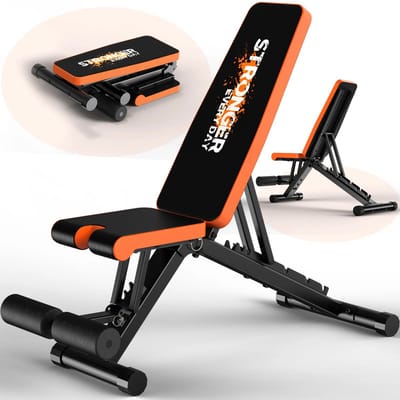 Geargalaxy Gewichtsbank - Fitnessbank - Halterbank - Trainingsbank - Workout Bank - Verstelbaar - Opvouwbaar - Tot 400 kg