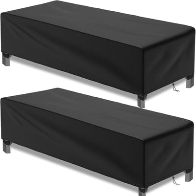 Dailygoods- Beschermhoes Waterdicht - 2-delige Tuin Ligstoel Cover - UV Bestendig - Scheurbestendig - Heavy Duty 420D Oxford - 200 x 68 x 30cm - Tuinmeubelbescherming