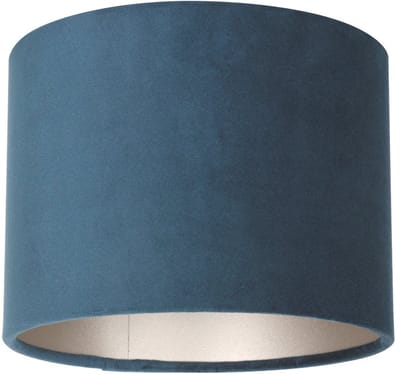 Blauwe Velours Lampenkap K3084ZS ⌀20cm E27 fitting - Modern Textiel - Steinhauer Kappen