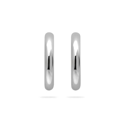 Gisser Jewels - Oorstekers E1057 - gerhodineerd sterling zilver - gepolijst - 15 mm