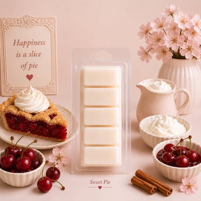 Waxmelts Sweet Pie - Snapbar - 55 gram - Sojawas - Handmade - Dierproefvrij - Vegan - Huisparfum - Voor in geurbrander - Waxbrander - Geur in huis - Wax melt - Geurkaars - Parfum