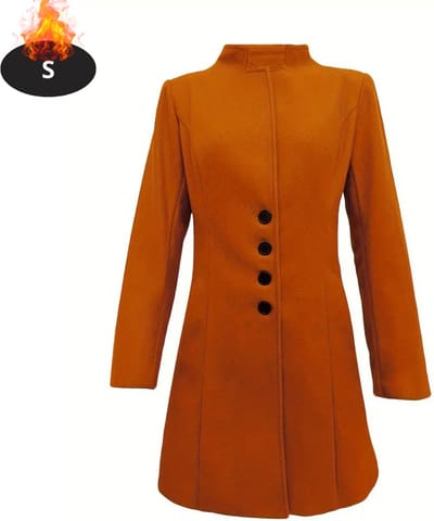 Livano Mantel Dames - Tussenmantel - Jas - Mantelpakje - Trenchcoat - Overjas - Overcoat - Winter - Oranjerood - S