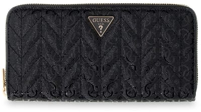 GUESS portemonnee Stacey SLG Zip Around Wallet Black zwart