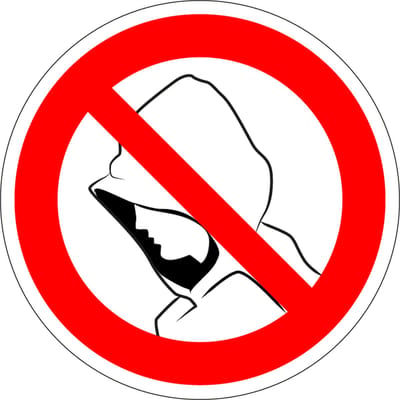 Verboden capuchon te dragen sticker 100 mm