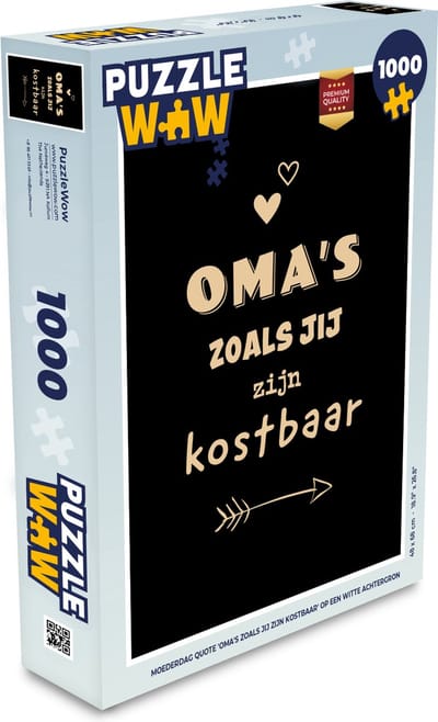 Puzzel Quotes - Oma's zoals jij zijn kostbaar - Spreuken - Oma - Legpuzzel - Puzzel 1000 stukjes volwassenen
