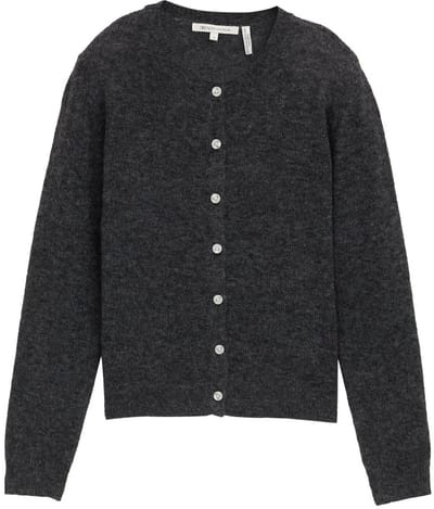 Tom Tailor Denim - Vest met ronde hals - Maat XL - Shale Grey Melange