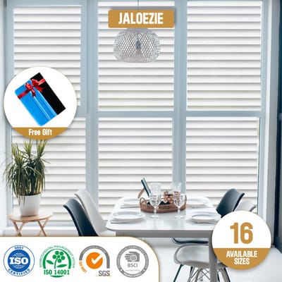 ZIA’S & CO-Raamfolie HR++45x300cm-Zonwerend & Isolerend-Anti inkijk-Statisch-Jaloezie-Inclusief Rakel