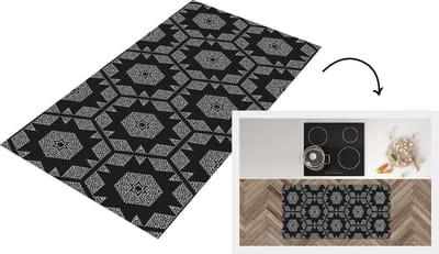 Keukenloper - Loper keuken - Kerstster - Geometrie - Winter - Patronen - 120x60 cm - Keukenloper vinyl