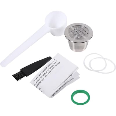 Roestvrijstalen Hervulbare Herbruikbare Koffiecapsule voor Nespresso Machine (Draadoppervlak) white