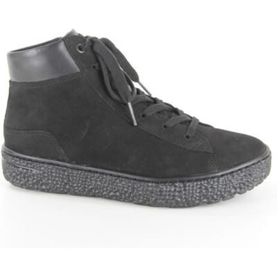 Hartjes Nub Mid Sneaker Sneakers - Suède - Dames - Zwart - Maat 37,5