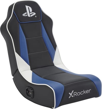 Gamestoel - PlayStation Geist - inklapbaar - 2.0 audio - 2 speakers - floor rocker - zwart/blauw (X Rocker)