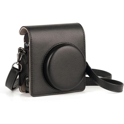 Sacoche pour appareil photo instantané portable, étui de transport en cuir PU de style rétro, étui de remplacement pour noir