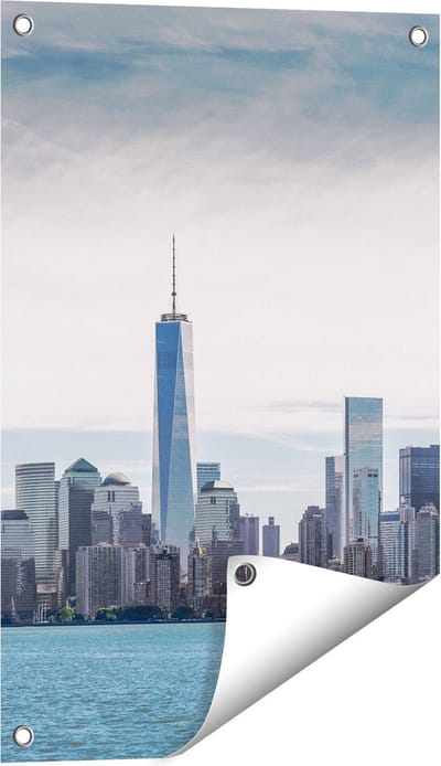 Gards Tuinposter Vrijheidsbeeld in New York - 40x60 cm - Tuindoek - Tuindecoratie - Wanddecoratie buiten - Tuinschilderij