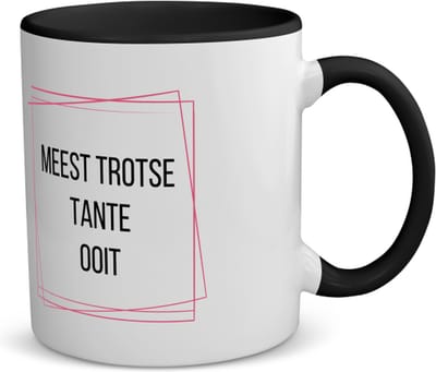 Akyol - meest trotse tante ooit koffiemok - theemok - zwart - Tante - trotse tante - verjaardagscadeau - verjaardag - cadeau - cadeautje voor tante - tante artikelen - kado - geschenk - gift - 350 ML inhoud