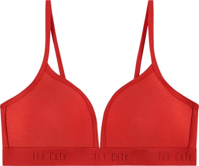 Ten Cate Basics organic cotton stretch voorgevormde bh rood voor Meisjes | Maat 65AA