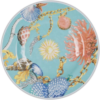 Bord 22 cm St. Tropez - Baci MIlano - Onbreekbaar picknickservies - buitenservies met koraal en schelpen