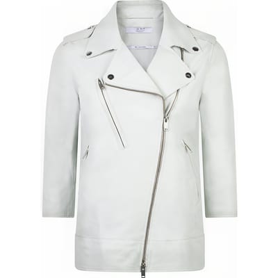 DNA Amsterdam Waxflower White Maat: 36 | Leren Jassen Outlet | Dames | Ecru