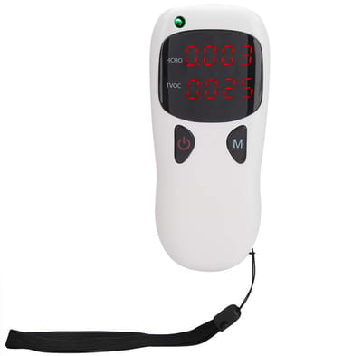Luchtkwaliteitsmonitor - Luchtmeter Formaldehyde - Binnenlucht Testen - Draagbare TVOC Sensor - 143 x 65 cm - Wit