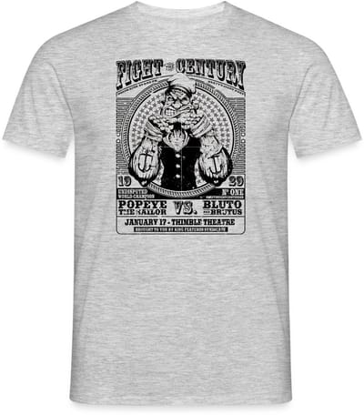 Popeye Gevecht Van De Eeuw Poster T-Shirt Heren