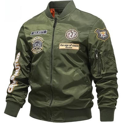 Lente en Herfst Nieuwe Luchtmacht MA1 Pilotenjas Heren Zware Industrie Geborduurde Baseball Uniform Kraan Jas Werkjas Trendy M gray