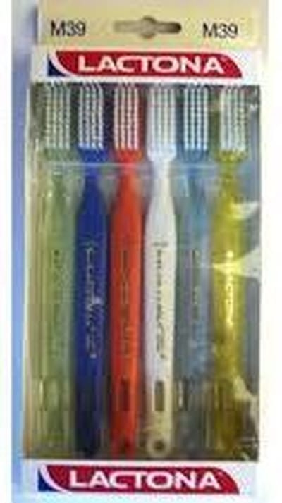 Lactona Tandenborstel M39 Nylon Soft verpakking van 6 stuks