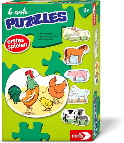 Eerste Puzzels Boerderijdieren - 6 Educatieve Puzzels voor Kinderen vanaf 3 Jaar