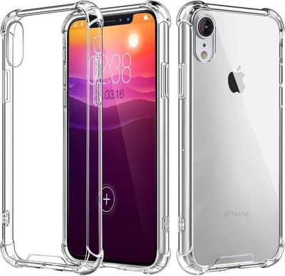 LuxeBass Hoesje geschikt voor iPhone XR Rugged Transparante TPU Back Cover Hoesje - telefoonhoes - gsm hoes - gsm hoesjes