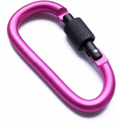 Robuuste D-Ring Locking Carabiner Clip voor Sleutels en Outdoor Activiteiten zoals Kamperen, Wandelen en Vissen
