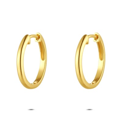 Twice As Nice Oorbellen in 18 kt verguld zilver, cirkelvormig Goudkleurig 00