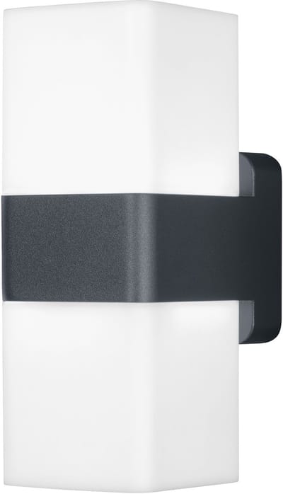 OSRAM SMART+ WiFi Cube LED-wandlamp op/neer donkergrijs, 14W, 950lm, RGB+W 3000K, WiFi, Alexa, IP44 buitengebied