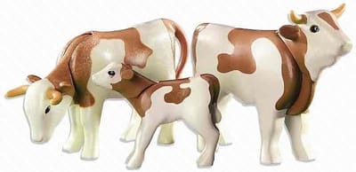 Boerderijdieren set - Veestapel speelgoed - Spelen en verzamelen - Realistische details - 15 cm breed - Bruin