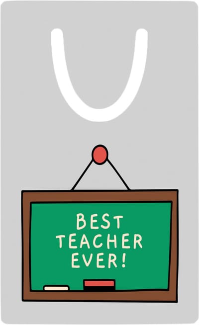 Hacebo® - best teacher ever metalen boekenlegger - Docent - meesters of juffen - leraren - verjaardag - afscheidscadeau - geschenk - kado Bladwijzer boekenleggers - 7.6 cm x 5cm
