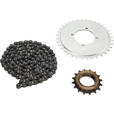 114 Schakel Aandrijfketting 410 Tandwiel 16 Tanden Tandwielset Ketting Tandwielset voor Scooters Fietsen white