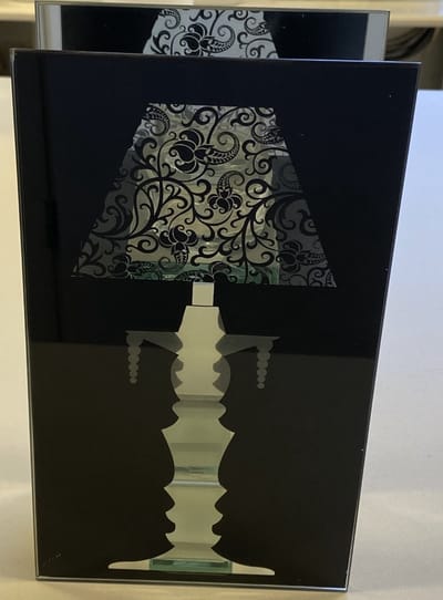 Glazen kandelaar voor 1 theelicht (excl.) - hoogte 24 x 14 x 7 cm - Woonaccessoires - Woondecoratie - Kandelaars