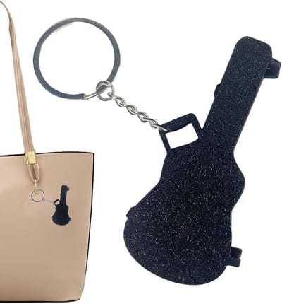 Gitaar Plectrum Houder - Sleutelhanger Decoratie - Muziek Accessoire - 3D Geprint Ontwerp - 7.8x4.5x1.2 cm - Enkel Kenmerk