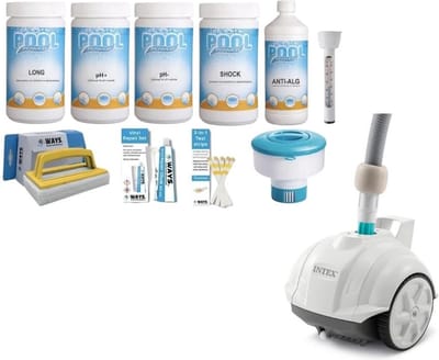WAYS - Zwembad Onderhoud - Pakket Large Deluxe & Automatische Zwembad Stofzuiger Compact