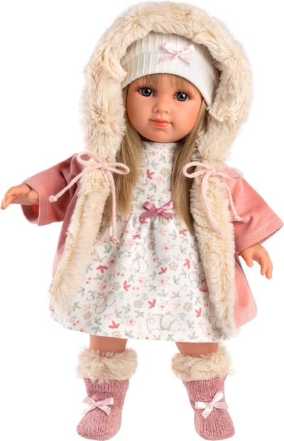 Llorens Babypop Elena - 35 cm met hoed, sokken, jurk en vest - 3+ jaar