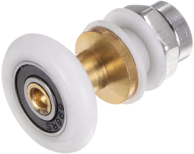 Cosensi- Douchedeurwielen 23mm - Set van 5 - Roestvrij Stalen Schroeven - Duurzaam en Corrosiebestendig - Eenvoudige Installatie - Geluidsloos en Soepel Gebruik - Douchedeurrollen