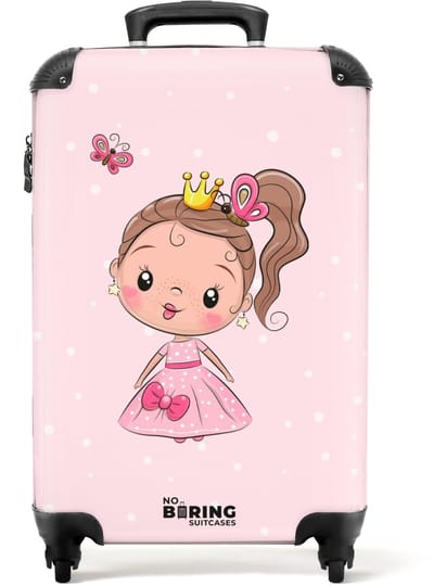 NoBoringSuitcases.com® - Kindertrolley meisjes - Prinses koffer kinderen - 55x35x25