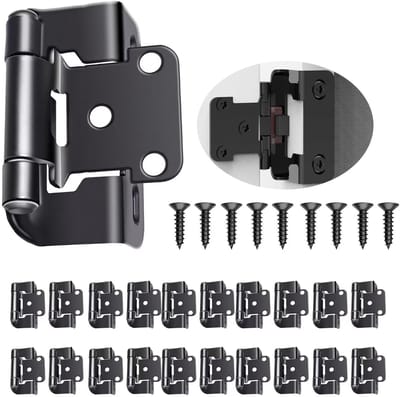 Dailygoods- Kastscharnier 10 Stuks - Deurscharnier - Inboorscharnier - Soft-close - Stalen Scharnieren - Automatische Sluiting