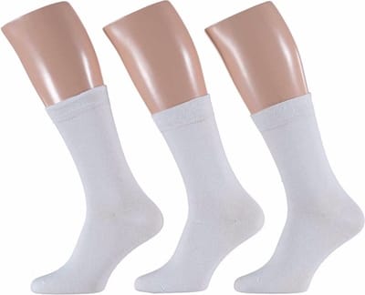 Witte heren sokken set van 3x paar - maat 40/46 - sportieve sokken - Katoen/polyester