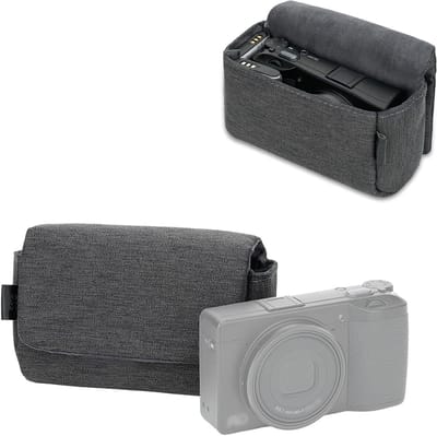 Compacte Camera Tas van Duurzaam Polyester Oxford met Magneetsluiting voor Ricoh GR IV IIIx III II, Sony RX100 III IV V VI en Canon G7X Mark III II - Opbergruimte voor 2 Batterijen en SD TF Kaarten