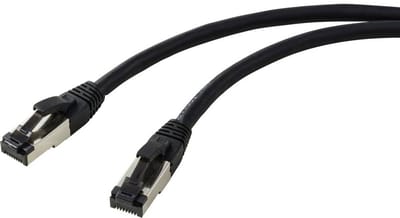 Renkforce RF-7106486 RJ45 Netwerk Netwerkkabel, patchkabel CAT 8.1 S/FTP 5.00 m Zwart 1 stuk(s)