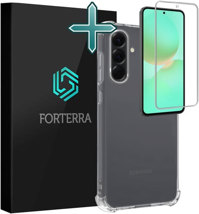 Hoesje Met Screenprotector - Geschikt voor Samsung Galaxy A36 - Sterk & Shockproof - Back Cover - Siliconen Case - Telefoon Hoes - Shock Proof - Transparant