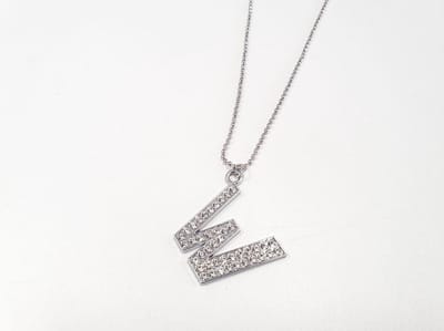 Ketting Met Letter Diamand - W