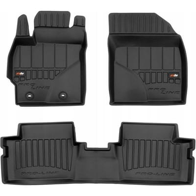 FROGUM 3D Gummimatten Set – Passend für Toyota Corolla X E14 / E15 (2006-2013) – Hohe 6 cm Kanten – TPE – Geruchlos & Schwarz