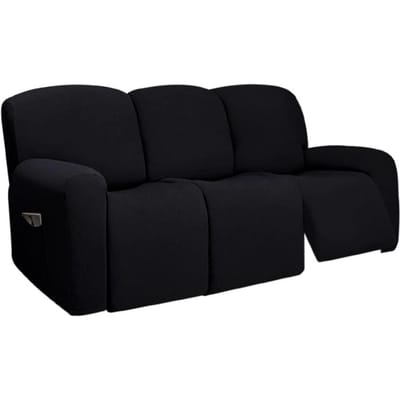 3-zits Stretch Hoekbank Relaxfauteuil Slipcover met Elastische Onderkant Zachte Wasbare Meubelbeschermer Bankovertrek 3 Seat