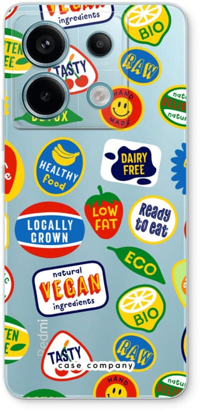 Case Company® - Hoesje geschikt voor Xiaomi Poco X6 hoesje - Fruitsticker - Soft Cover Telefoonhoesje - Bescherming aan alle Kanten en Schermrand