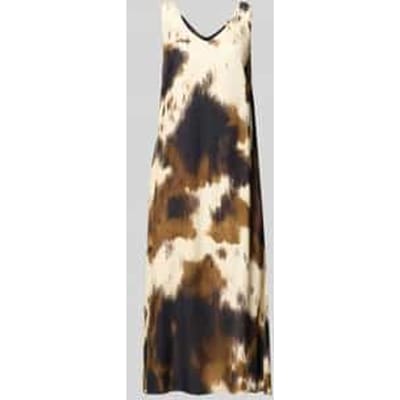 midi-jurk van viscose in all-over look